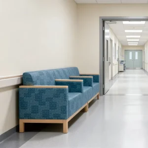 Medical Antimicrobial Reception Nursing Home Chair Hospital Waiting Sofa Chair Furniture Medical Patient Acception Sofa Chair