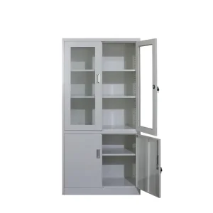 Medical Cabinet Hospital Furniture Vertical Pharmacy Cabinet Cupboard Design 4 Doors Steel Instrument Storage Cabinet