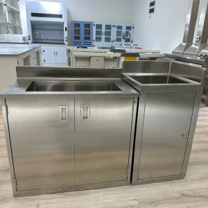 Medical Cleaning Room Laboratory Tables 304 Stainless Steel Bench Washing Basin Sink Table with SS Faucet