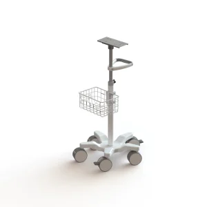 Medical Computer Cart Trolley with Metal Frame Adjustable Height Multifunctional Features for Hospital and Hotel Use