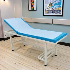Medical Epoxy Coating Metal Furniture Hospital Safe Examination Table Comfortable Hospital Beds