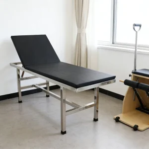 Medical Examination Table Hospital Furniture Stainless Steel Couch Adjustable Backrest 180x60x65cm 1 Year Warranty for Clinics