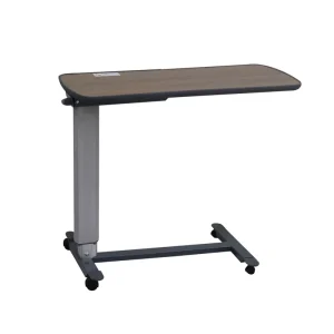 Medical-Grade Multi-Function Height Adjustable Overbed Dining Table with MDF & Aluminum Frame for Hospitals & Care Facilities