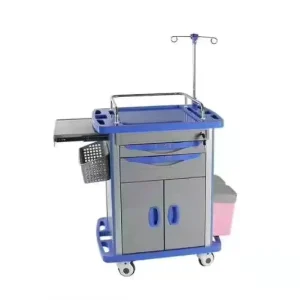 Medical Hospital Furniture ABS Emergency Trolley Medical Trolley for Hospital Usage Medicine Trolley Cart