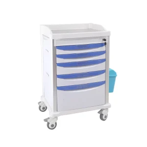 Medical Hospital Mobile Medical Cart Nursing Trolley Emergency Resuscitation Trolley with 4 Drawers