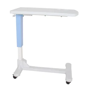 Medical Hospital Patient Bed Table Dining Table Adjustable Mobile Over Bed Table with Wheels