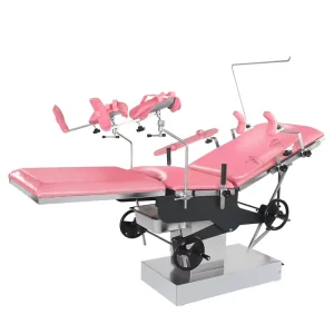 Medical Manual Portable Gynecological Exam Table Delivery Bed With Mattress