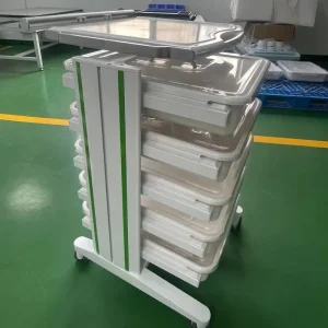 Medical Mobile Multilayer Surgical Equipment Instrument Workstation Cart Hospital Endoscope Transport Cart