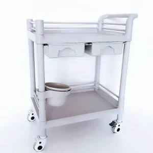 Medical Multifunctional Emergency Surgical Instrument Trolley ABS 2 3 Layer Hospital Trolley Free Spare Parts