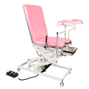 Medical Obstetric Exam Couch Manual Hospital Delivery Operation Gynaecological Table with Cabinet