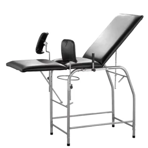 Medical Stainless Steel Folding Gynecological Exam Table Manual Adjustable Hospital Clinic
