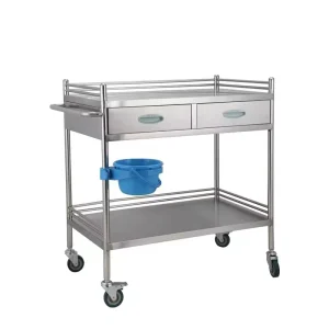 Medical Stainless Steel Treatment Cart Hospital Trolley for Patient