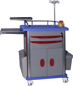 Medical Trolley ABS Hospital Anesthesia Equipment Durable Metal Structure