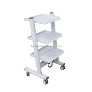 Medical Trolley Clinic Three Layer ABS Mobile Cart Cold Rolled Steel Countertop Dental Instrument Cart