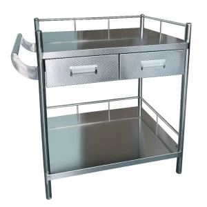 Medical Trolley Hospital Treatment Cart Nurse Medicine Delivery Cart 304 Stainless Steel
