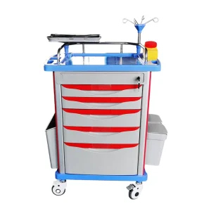 Medical Trolley for Hospital Usage Medicine Trolley Cart ABS Emergency Trolley