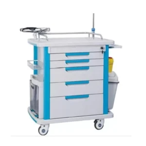 Medicine Trolley Cart Medical Hospital Furniture ABS Emergency Medical Trolley Cart for Hospital Clinic
