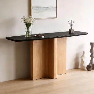 Medieval Style Solid Wood Entryway Table Hotel Homestay Centerpiece Console Modern Minimalist Living Room Decorative Sideboard