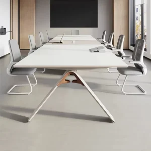 Medium Small Conference Tables Long Bar shaped Desks Minimalist Modern Meeting Room Training Tables Panel style Combined Table