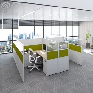 Meetco Modern Modular Office Furniture Workstation 2 3 4 Seater People Office Partitions Table Cubicle Workstation