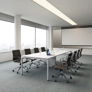 Meeting Room Table Commercial Office Furniture Wooden Tabletop Metal Legs Multi person Meeting Table Long Office Table
