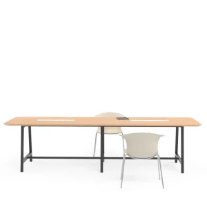Meeting Room Wooden Board White MDF 8 Person Conference Table