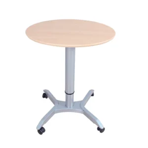Meeting Training Folding Table with Wheels White Metal Iron and Aluminium Alloy Gasdynamic Standing Desk