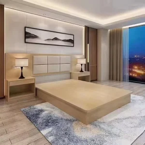Melamine Hotel Rooms Furniture 5 Star Hotel Furniture Bedroom Set Custom Made Hotel Wood Beds