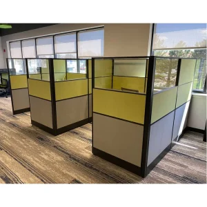 Melamine Office Furniture Cubicle Desk with Partition for Office Building Durable and Easy Installation