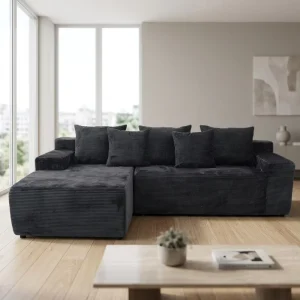 Memory Foam Massive 3 Seater All Foam Modular Sectional Convertible L Shape Couch with Ottoman Hotel Villa Office Building