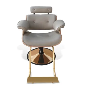Men’s Children’s Durable Stainless Steel Barber Salon Chair PU Leather 360 Degree Rotation Height Adjustable Commercial Salon