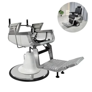 Men’s Heavy Duty Metal Barber Chair Frames with Height Adjustable Reclining Feature