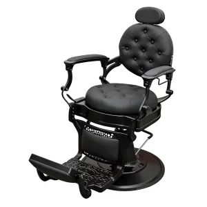 Men’s Leather Barber Salon Chair with Rotatable Design Lifting Function Armrests for Hair Salons and Barber Shops