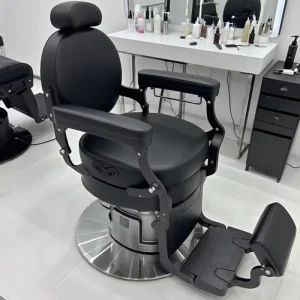 Men’s Luxury Retro Electric Chair Professional for Barber Shops and Hair Salons Durable Reclining Design for Shaving