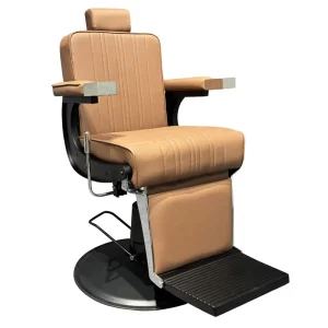 Men’s Metal Barber Chair with Rotatable Armrests High Density Sponge Seat Modern Minimalism Design for Hair Salons Barber Shops