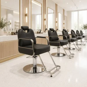 Men’s Modern Heavy Frame Adjustable Luxury Barber Chair Salon Styling Durable Bathroom & Kitchen Use