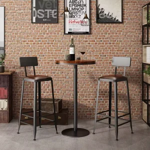 Mental Bar Table Bar Chair Restaurant Furniture Set Cafe Table and Chair Dinning Room Furniture Set Coffee Furniture Bar Chair