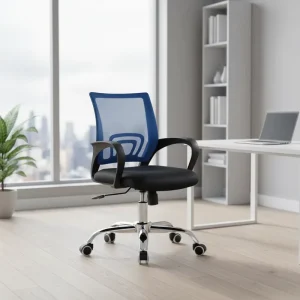 Mesh Staff Office Chair Ergonomic Adjustable Rolling Swivel Computer Desk Chair for Office Meeting Workspace