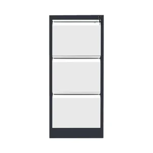 Metal 3 Drawer Filing Cabinet with Silent Slide Various Styles Office Storage Furniture for Documents and Supplies