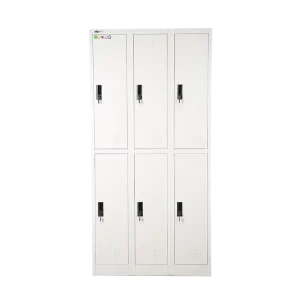 Metal 6 Doors Clothes Cabinet Gym School Closet Locker Cabinet Stainless Steel Cabinet