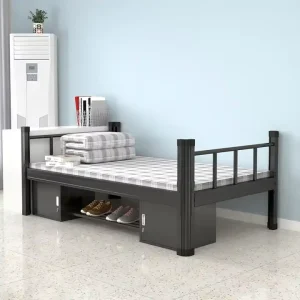 Metal Bed Frame with Storage Single Metal Bed