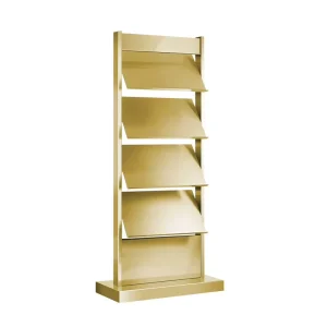 Metal Book Storage Rack Floor Outdoor Magazine Newspaper Metal Display Rack