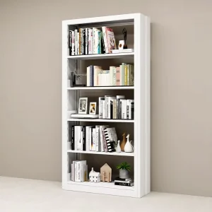 Metal Bookshelf for Living Room Home Office Space Saving Durable