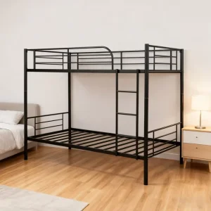 Metal Bunk Bed Frame Knock Down Heavy Duty Double Metal Detachable Bunk Bed