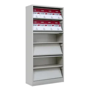 Metal Cabinet Steel Magazine Shelf School Library Newspaper Rack Bookstore News Stand Reading Room