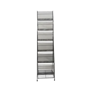 Metal Commercial Wire Mesh Shop Display Stand for Magazine Rack