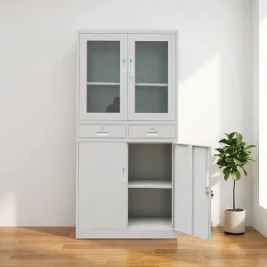 Metal Contemporary Office Filing Cabinet with Key Lock Commercial Grade Storage for Office Home Study Use