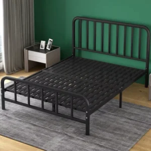 Metal Double Bed Frame with Easy Assembly Modern Design Dormitory Bed for Commercial Use