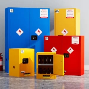Metal Double Door Flammable Liquid Safety Cabinet Explosion Proof with Electronic Lock for Industrial Lab Use