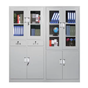 Metal File Cabinet Hospital Iron Filing Cabinet 4 Swing Door Office Filing Cabinets 5 Tier Steel Storage Cupboard with Lock